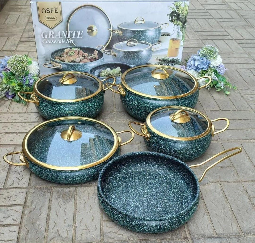 9Pcs Granite Kitchen Cookware Set