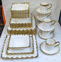 30Pcs Ceramic Square Dinner Sets