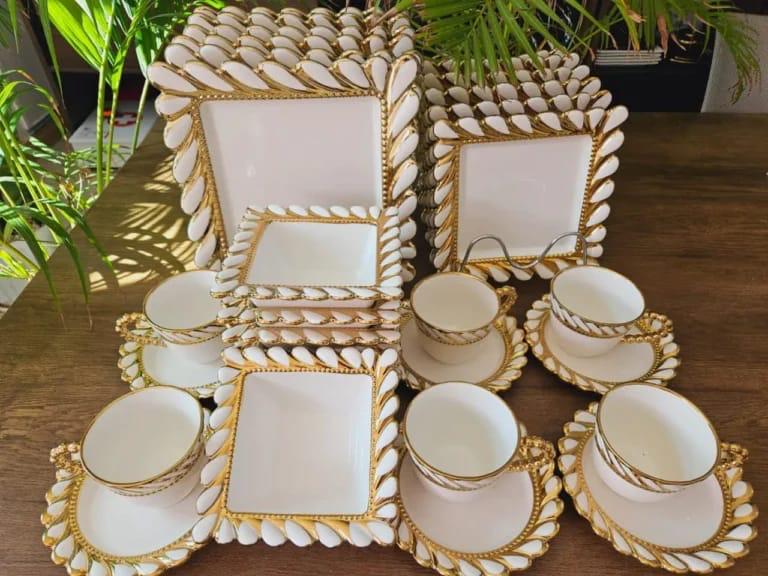 30Pcs Ceramic Square Dinner Sets