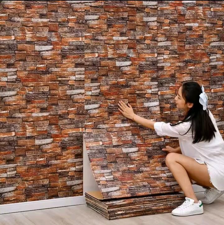 3D Tile Shaped Wallpaper
