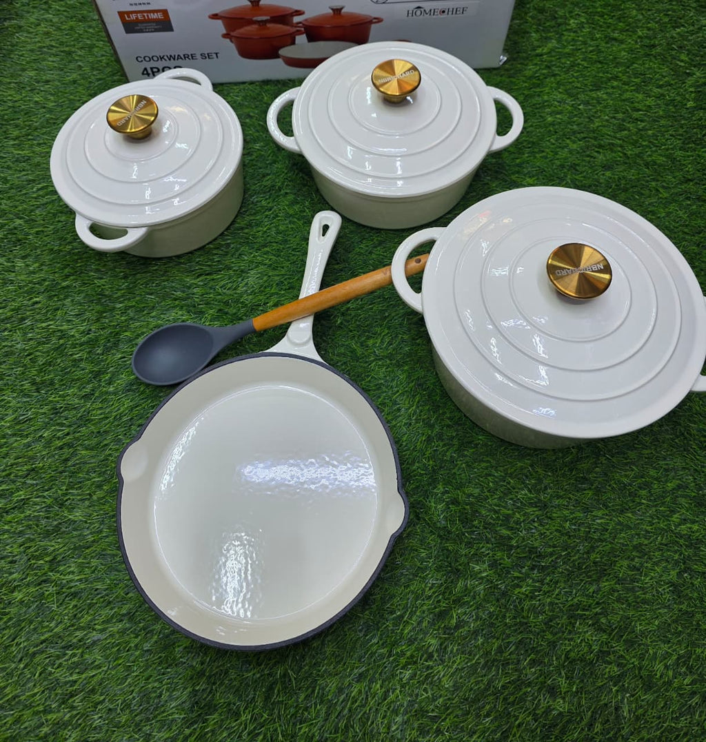 7pcs Enamel Cast Iron Cookware Pots
